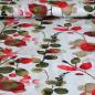 Preview: Viskose Twill Blütendolden grün rot - Light and Lush
